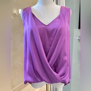White House Black Market Lavender Drape Top